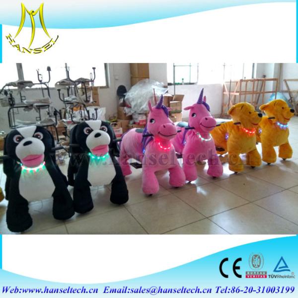 Hansel amusement park car ride toy rider coin operated stuffed animals that walk motorcycle child electric walking toys