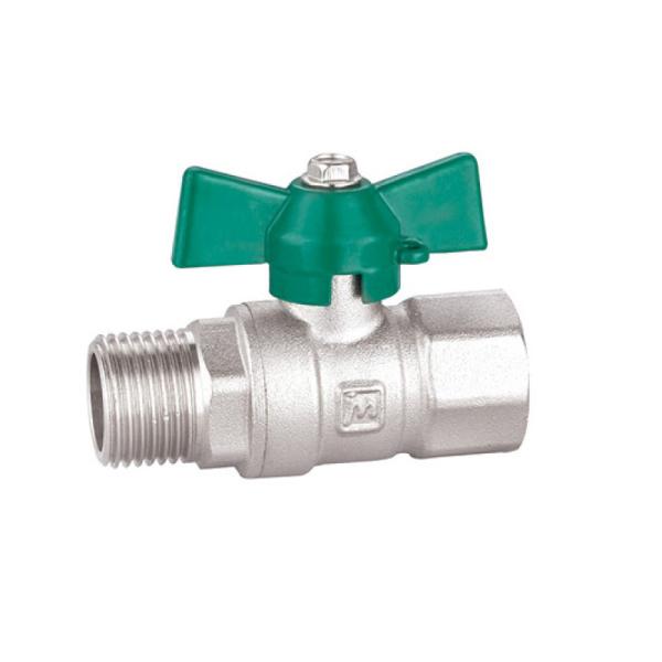 robinet à tournant sphérique 16bar fileté en laiton, valve forgée de poignée de papillon