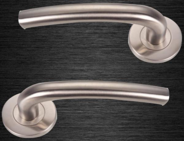 Entrance Door Stainless Steel Lever Door Handles Anti Corrosive 135x19x1.0 mm