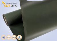 Anti-environnement et tissu enduit de silicone ignifuge de fibre de verre pour des rideaux en feu et des couvertures de soudure