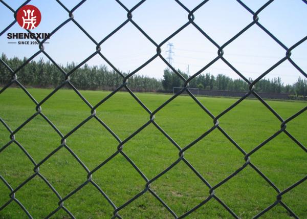 Height 3.0m Chain Link Mesh Fence Plastic Coating Antiseptic