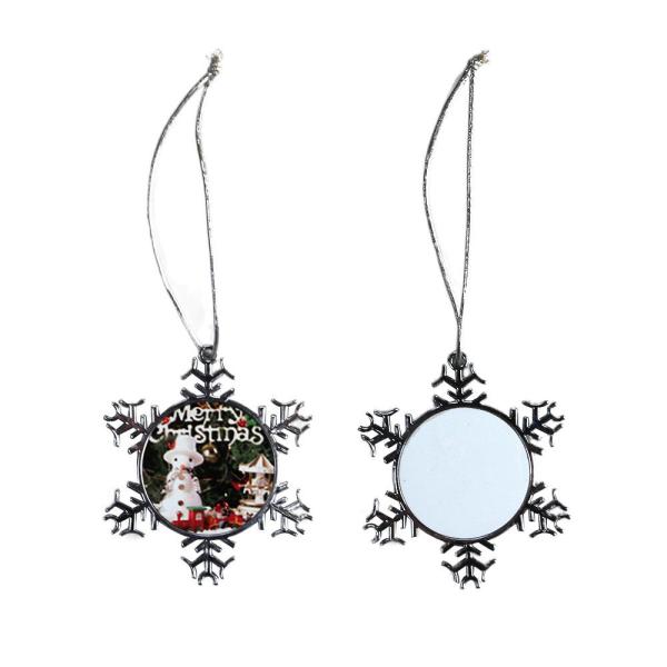 Personalized Sublimation Aluminium Hanging Christmas Decorations Metal Sublimation Christmas Ornament Blanks