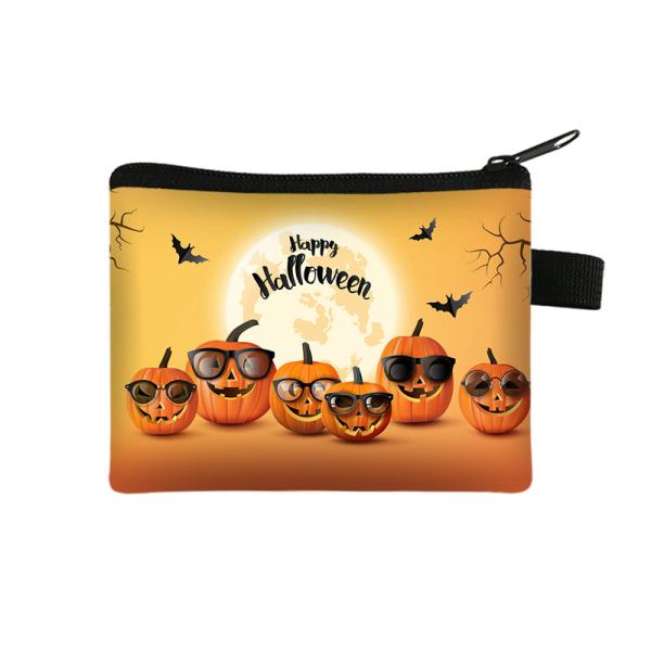 2024 Halloween Cartoon Purse Children's Portable Small Wallet with Printed Design
