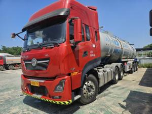 Heavy Duty Used Tanker Trucks Dongfeng KL365 With 12 Speed Gearbox