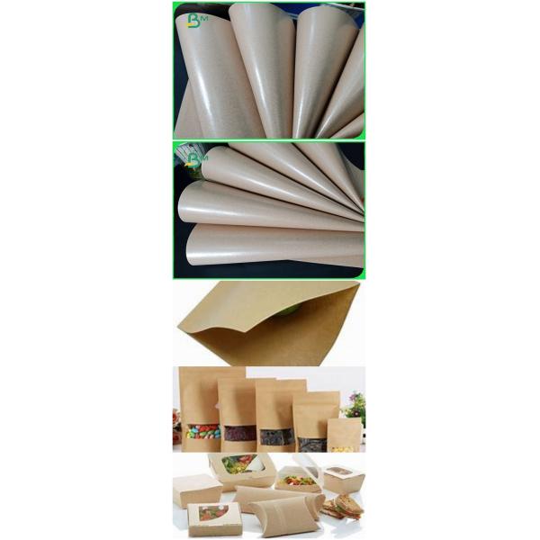 Цвет Брауна доказательства воды бумаги с покрытием ПЭ микроволны безопасный для упаковки еды