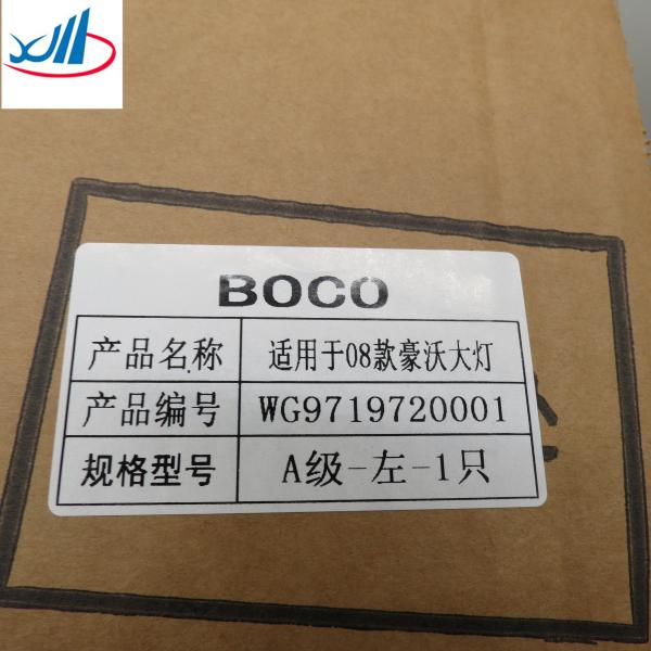 Sinotruk Howo Parts Trucks And Cars Parts 10cm Auto Head Lamp WG9719720001