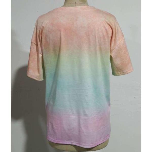 Изготовленная на заказ футболка радуги градиента печати краски связи лета одежды