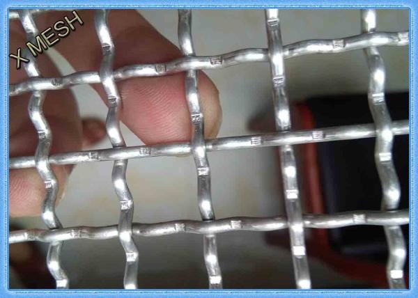 Welded Stainless Steel Woven Wire Mesh , Aluminum Crimped Metal Mesh Panels 1.20m X 100m