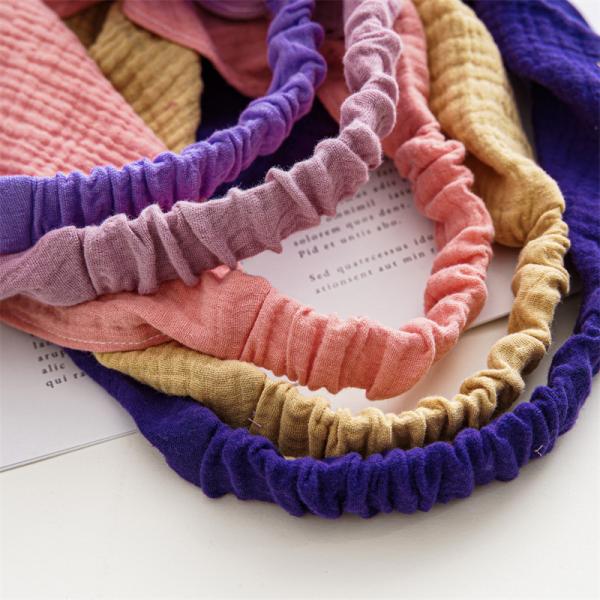 Yellow red hair band elastic headband triangle scarf women's hair bandana cloth headband hair accessories wholesale