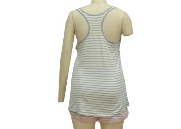 Lightweight Women'S Sleeveless Pajama Sets , Women'S Nightgown Sets Deep Round Neck