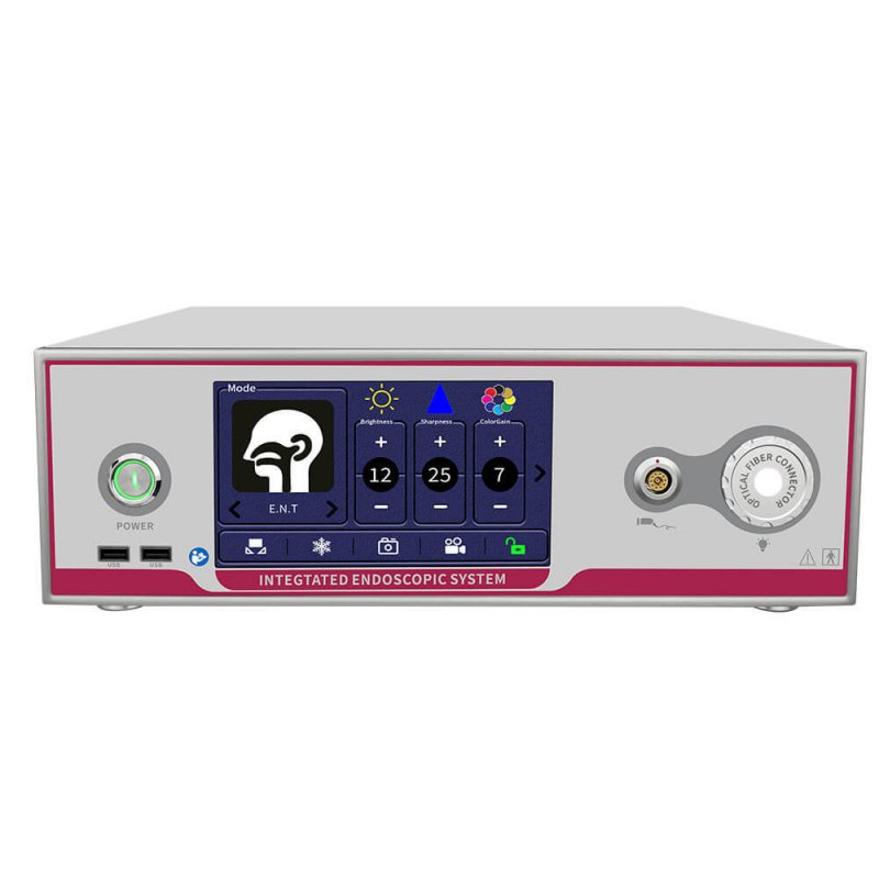 LN-C700MU all-in-one 4K endoscopy system with LED cold light. Features Sony CMOS sensor, vessel enhancement, and video playback for medical imaging.