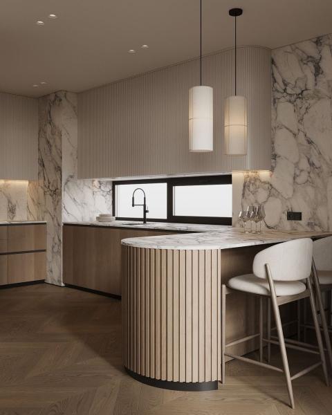 Kitchen Wooden Cabinets High-End Contemporary Cupboard Units in Stylish Homes Luxury Modern Kitchen Cabinet