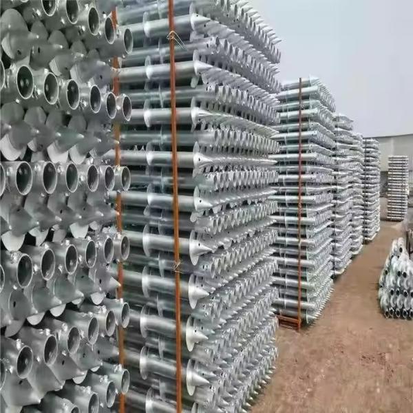 Lightweight Hot Dip Galvanized Steel Screw Anchors Steel Solar Energy System