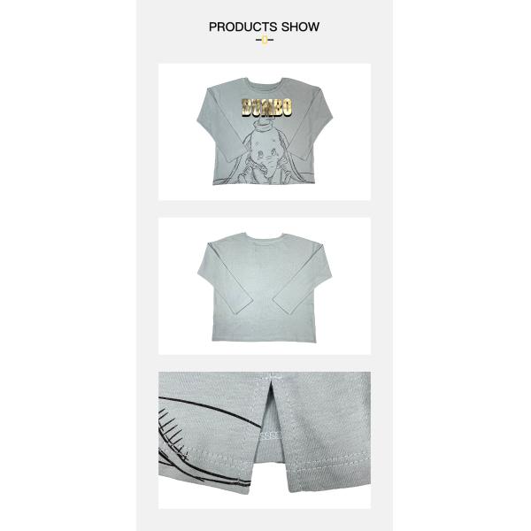 Full Sleeve Children T-shirt Sustainable Cotton Kids Pullover for 3-10 Year Old Girls