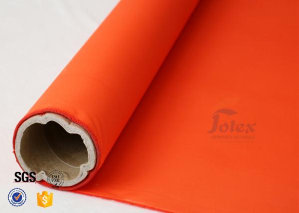 Resistência térmica revestida acrílica alaranjada de Weave liso da tela da fibra de vidro de 7.7oz 0.25mm