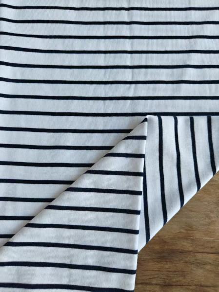 Breathable And Comfortable Not Easy To Fade Striped Material Fabric For T-Shirt