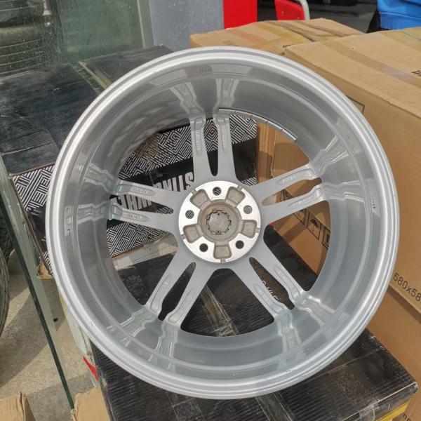 5 Double Spoke ET21 21 Inch 5x112 Wheels , Titanium Grey Rims For Porsche