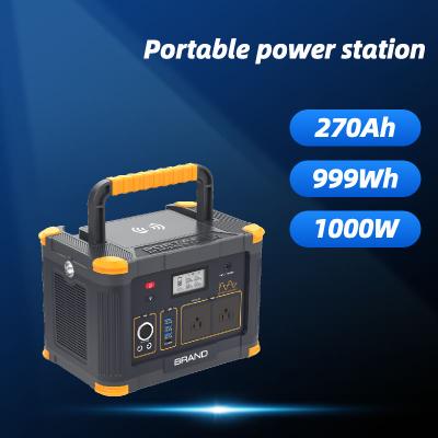bateria solar portátil 500W 1000W do lítio LiFePO4 da central elétrica do gerador 999wh