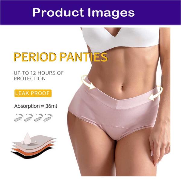 Breathable Cotton 3layers V Shape Waistline Panties Women'S Period Underwear