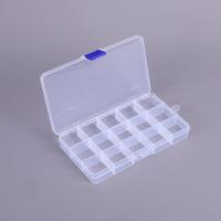 Blue Lock 15 Grid Plastic Organizer Box , Removable Divider Craft Storage Box