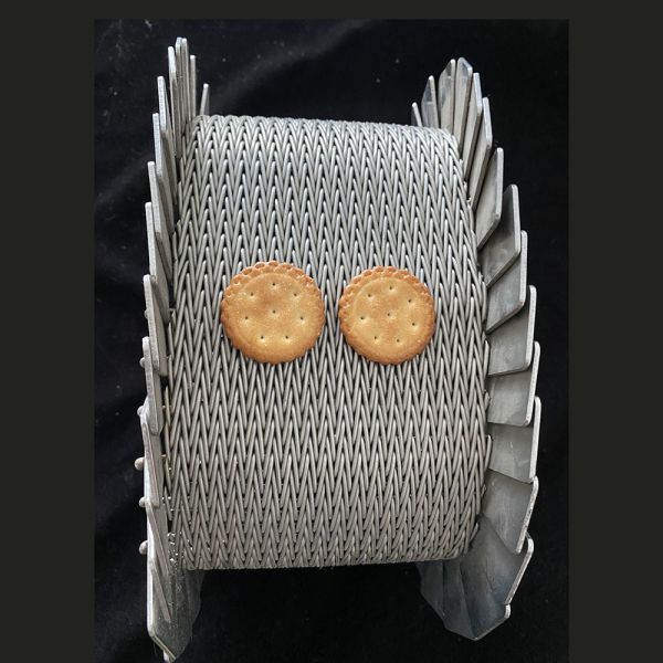 SS304 Sprial Wire Cordweave Mesh Conveyor Belt 400°C Ultra-Dense for Biscuit Oven Custom Width