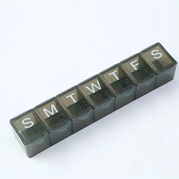 7-Slot Weekly Pill Case | Translucent Purple Medical Gift