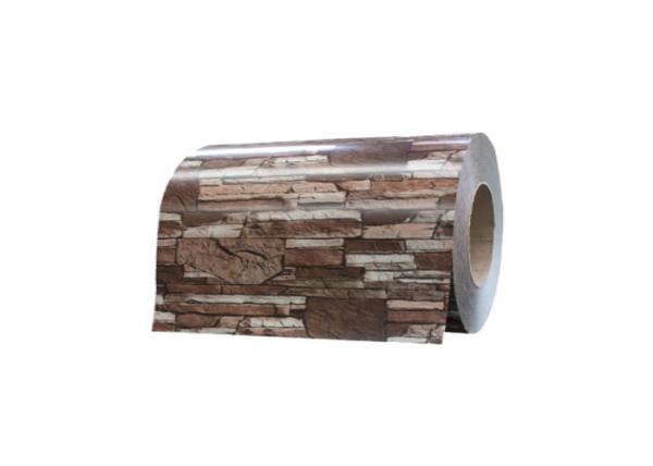 Wooden Grain Steel Slit Coil / Ppgl Steel Coil Wall Panels Color Roofing And Siding