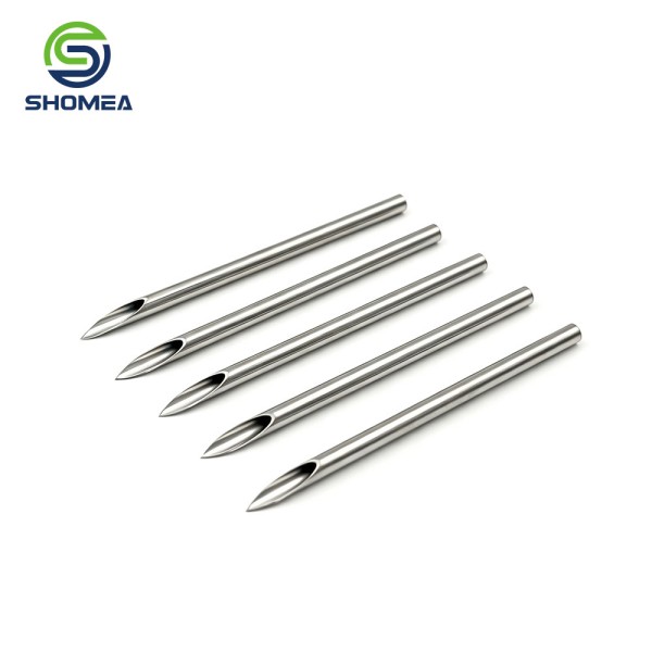 Customized Seamless Stainless Steel Lancet Tip Piercing Needle 