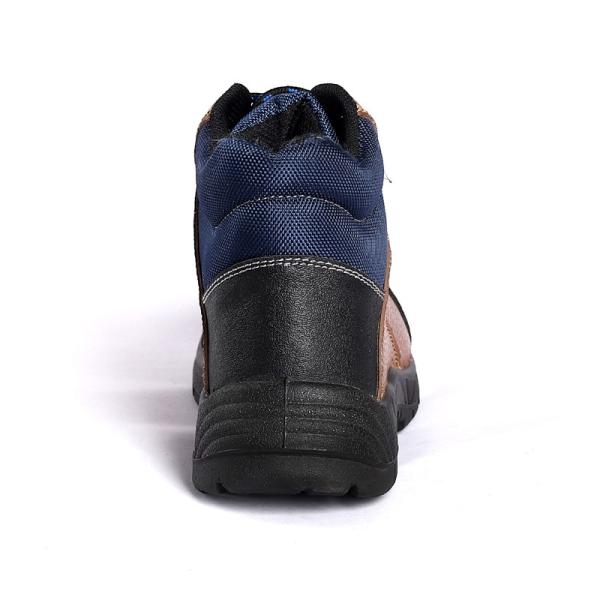 Cow Leather Anti Oil Safety Footwear Smash Resistant Impact Proof Mens Construction Shoes