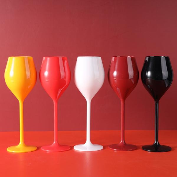 Shatterproof Plastic Veuve Clicquot Champagne Flutes Acrylic Champagne Glasses