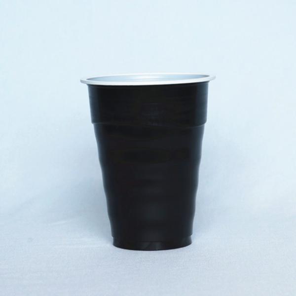 PS Black 16Oz Disposable Plastic Cups Colored Disposable Cold Drink Cup 98mm