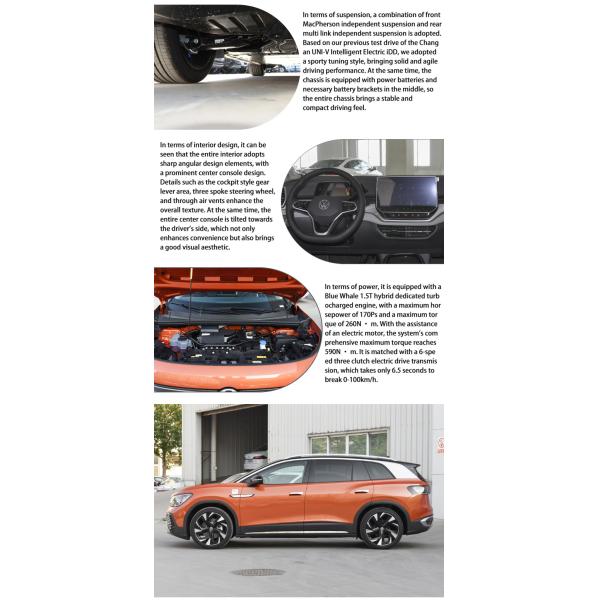 Новый энергетический среднеразмерный внедорожник электромобиль кроссовер транспортные средства 4 колеса VW ID4 ID6 Crozz