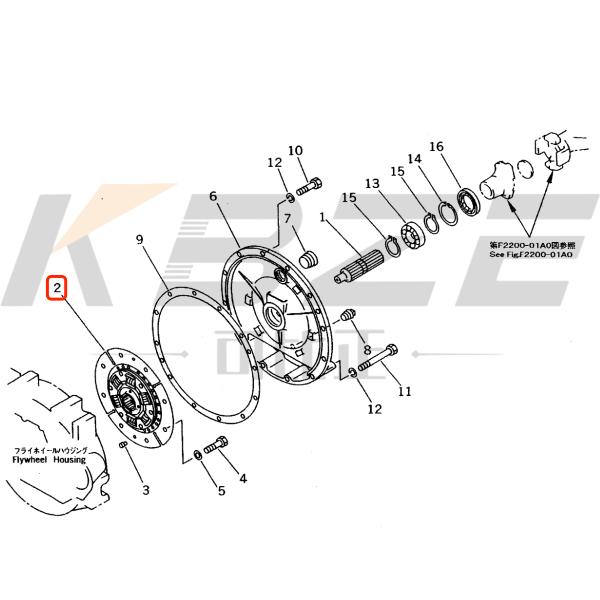 KBZE 113-12-42200 KOMATSU D31 D37 DAMPER DISC 337*213*31.5 16T FITS FOR BULLDOZER
