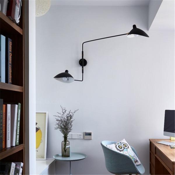 Nordic DaWn Spider Serge Mouille Wall Lights Rotary Long Pole Swing Arm Wall Lamps (WH-VR-03）