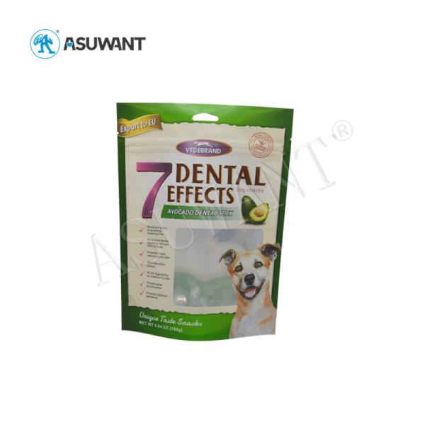 Plastic Resealable Ziplock Stand Up Pouch Pet Dog Food Packaging