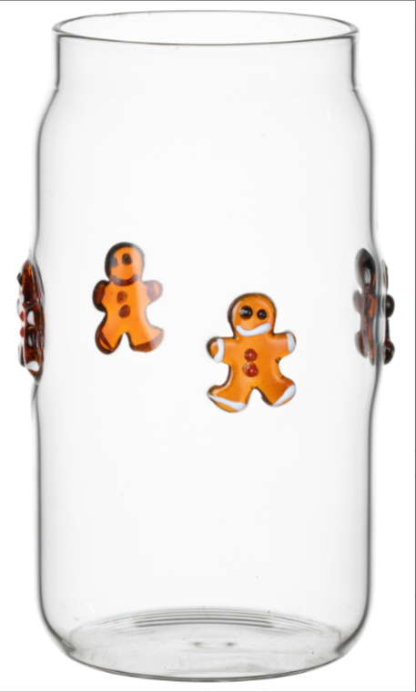 Custom Capacity Borosilicate Glass Cup For Drinking Cola Juice Milk Tea Christmas Gift