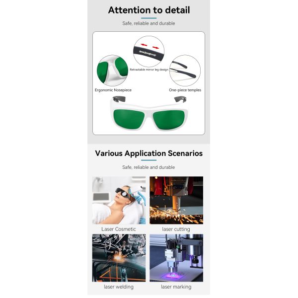 LASER GLASSES Laser safety glasses laser protect glasses 590-690nm 632nm Yellow Laser Red Laser co2 laser protection glasses laser lenses protect laser laser lenses protect laser laser saftey glasses