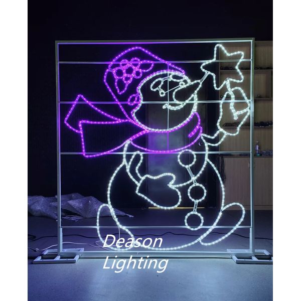 Christmas Snowman Yard Garden Decor LED Lights Display