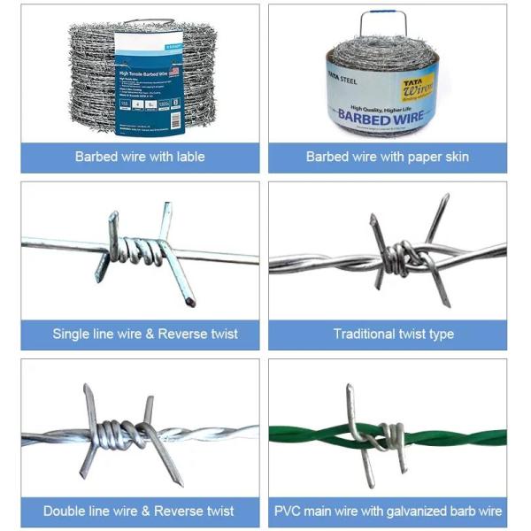 Колючая проволока 14 датчиков горячая окунутая гальванизированная для ограждать современной безопасностью