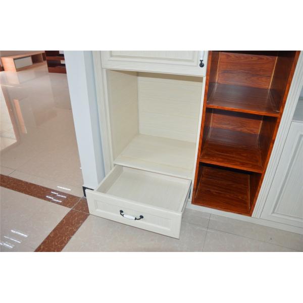 Modern Aluminum Extrusion Profiles Kitchen Cabinets With Marble Table