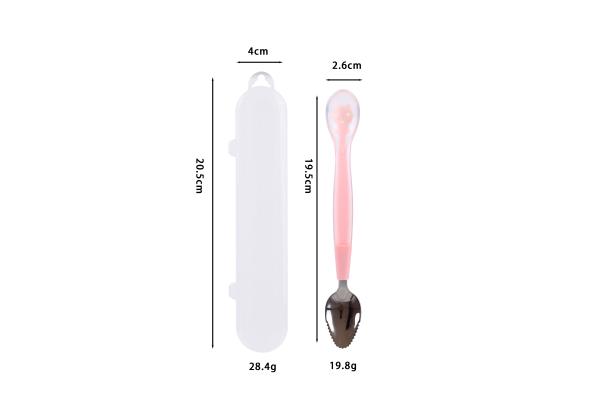 wholesale Cartoon Design Printing Handle Baby Kids Spoon And Fork Set Stainless Steel silicon handle cute flatware set