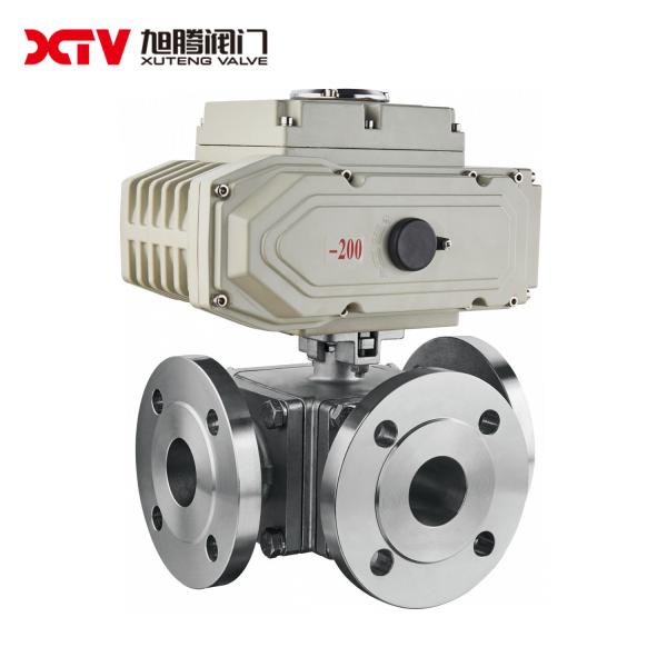 High Platform Square Three-Way Ball Valve 150LB Pneumatic Driving Mode for Industrial