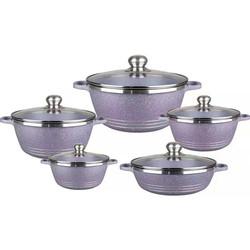 OEM/ODM Kitchen Pots Granite Aluminum Pans And Pots Double Bottom Nonstick Cookware Sets
