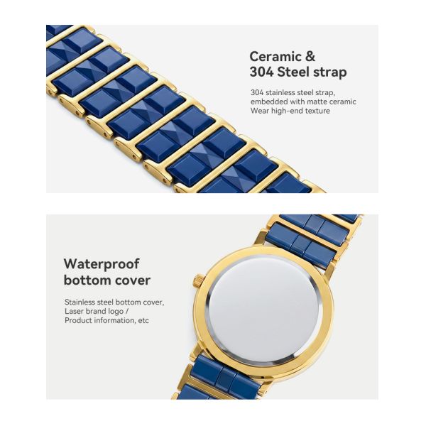 Celastine Blue — Sapphire Ceramic Couple Watch Set