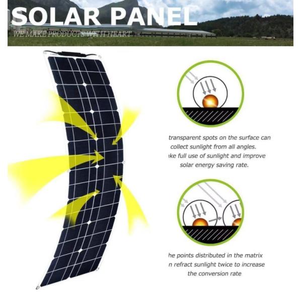 Монокристаллический солнечный панель USB мощностью 300 Вт