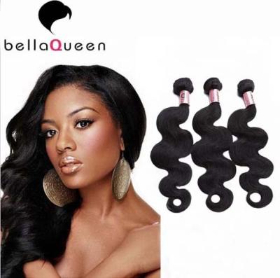 Nenhum emaranhado nenhuma trama natural de derramamento do cabelo do preto 6A Remy da onda do corpo
