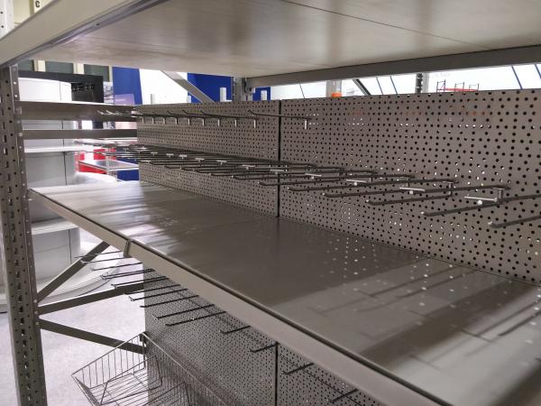 Tegometall Style Supermarket Metal Shelves Two In One Integrated Long Life Spend