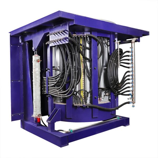 100HZ to 400HZ Tilting Industrial Melting Furnace For Copper Melting