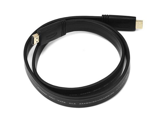 O ouro 1.4V liso chapeou cabos de remendo do cabo de Lan de HDMI avoirdupois um homem a um ethernet do homem 1080P 4K