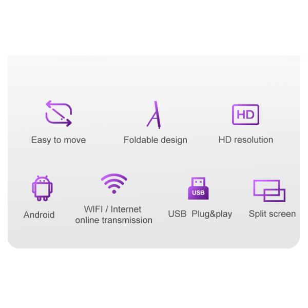VETO 75 дюймовый внутренний полноэкранный портативный рекламный экран с высоким разрешением